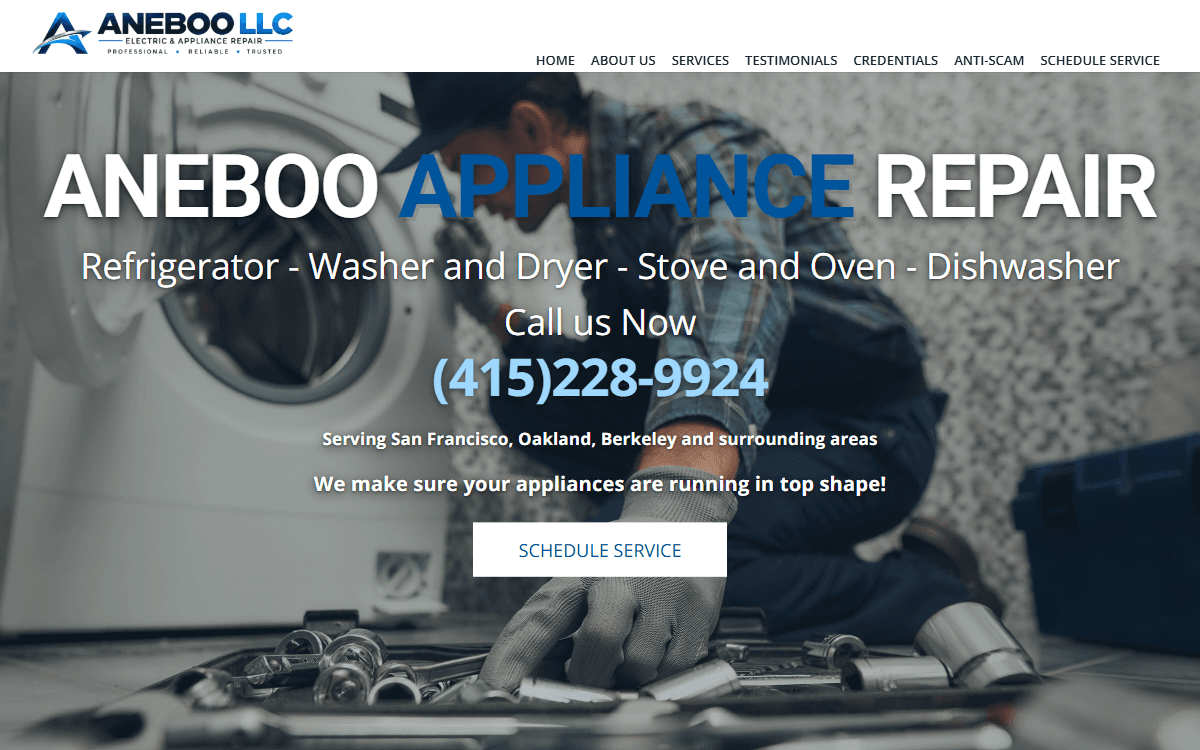 Aneboo Appliance Repair project screenshot