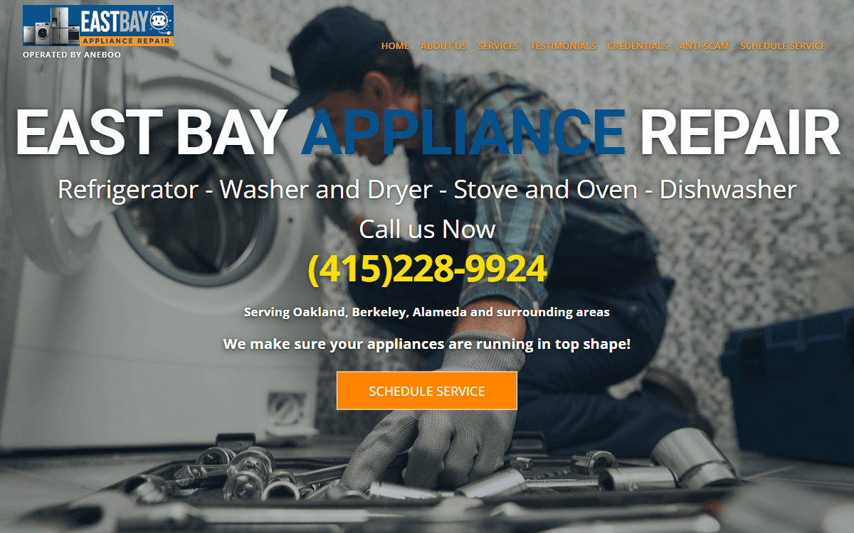 East Bay Appliance Repair project screenshot